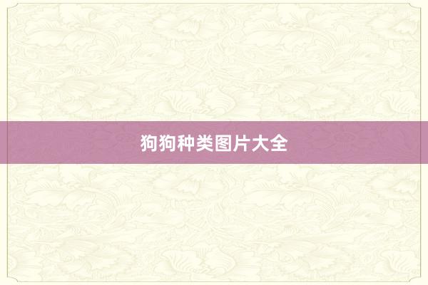 狗狗种类图片大全