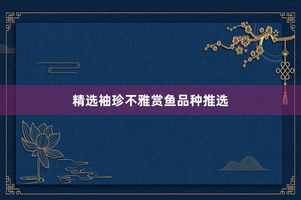 精选袖珍不雅赏鱼品种推选